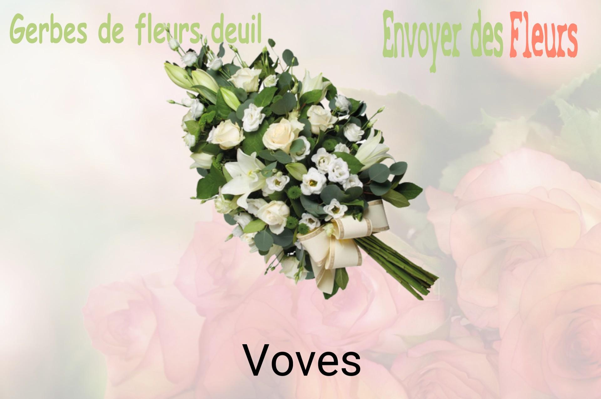 Gerbe de fleurs de deuil livrée à Voves